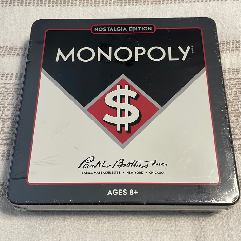 Monopoly Nostalgia Edition Sealed Game in Tin